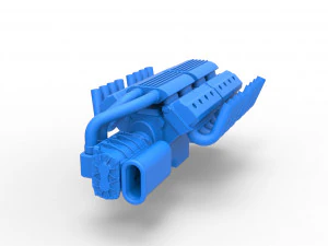 Engine 2 V8 Version 2 Scale 1 to 25 3D Print Model