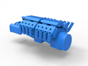 Engine 2 V8 Version 2 Scale 1 to 25 3D Print Model
