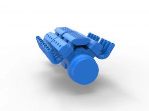 Engine 2 V8 Version 2 Scale 1 to 25 3D Print Model