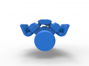 Engine 2 V8 Version 2 Scale 1 to 25 3D Print Model