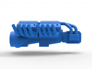 Engine 2 V8 Version 2 Scale 1 to 25 3D Print Model