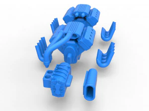 Engine 2 V8 Version 2 Scale 1 to 25 3D Print Model