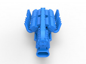 Engine 2 V8 Version 3 Scale 1 to 25 3D Print Model