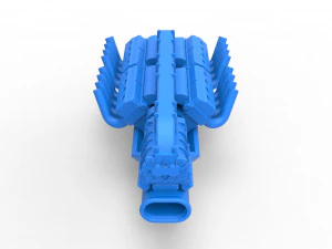 Engine 2 V8 Version 3 Scale 1 to 25 3D Print Model