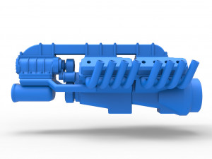 Engine 2 V8 Version 3 Scale 1 to 25 3D Print Model