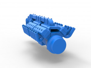 Engine 2 V8 Version 3 Scale 1 to 25 3D Print Model