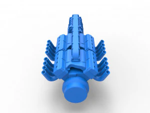 Engine 2 V8 Version 3 Scale 1 to 25 3D Print Model
