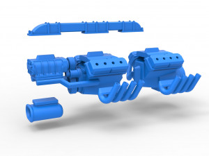 Engine 2 V8 Version 3 Scale 1 to 25 3D Print Model