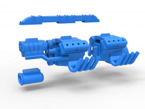 Engine 2 V8 Version 3 Scale 1 to 25 3D Print Model