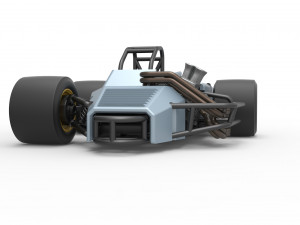 Supermodified 3-to-1 race car Scale 1 to 25 Modelo de impresión 3D