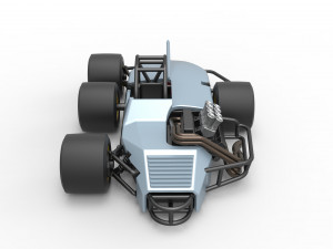 Supermodified 3-to-1 race car Scale 1 to 25 Modelo de impresión 3D