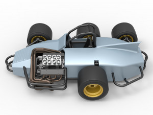 Supermodified 3-to-1 race car Scale 1 to 25 Modelo de impresión 3D