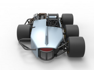 Supermodified 3-to-1 race car Scale 1 to 25 Modelo de impresión 3D