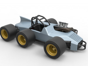 Supermodified 3-to-1 race car Scale 1 to 25 Modelo de impresión 3D