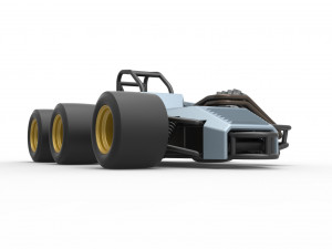 Supermodified 3-to-1 race car Scale 1 to 25 Modelo de impresión 3D
