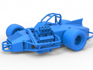 Supermodified 3-to-1 race car Scale 1 to 25 Modelo de impresión 3D