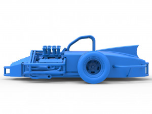 Supermodified 3-to-1 race car Scale 1 to 25 Modelo de impresión 3D
