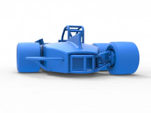 Supermodified 3-to-1 race car Scale 1 to 25 3D Print Model