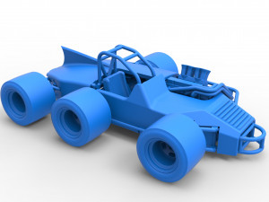 Supermodified 3-to-1 race car Scale 1 to 25 Modelo de impresión 3D