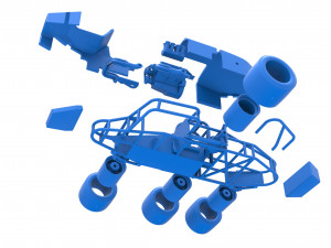 Supermodified 3-to-1 race car Scale 1 to 25 Modelo de impresión 3D