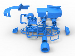 Supermodified 3-to-1 race car Scale 1 to 25 Modelo de impresión 3D