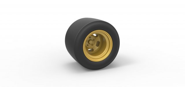 Wheel from Asphalt Modified stock car Version 2 Scale 1 to 25 3D-printmodel .c4d .max .obj .3ds .fbx .stl .blend 