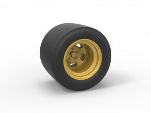 Diecast wheel from Asphalt Modified stock car Version 2 Scale 1 to 25 3D Print Model