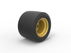 Wheel from Asphalt Modified stock car Version 2 Scale 1 to 25 3D-printmodel