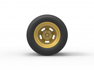 Wheel from Asphalt Modified stock car Version 2 Scale 1 to 25 3D-printmodel