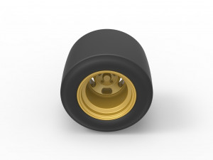 Wheel from Asphalt Modified stock car Version 2 Scale 1 to 25 3D-printmodel