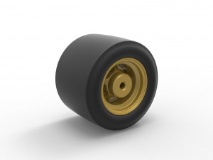 Wheel from Asphalt Modified stock car Version 2 Scale 1 to 25 3D-printmodel