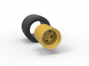 Wheel from Asphalt Modified stock car Version 2 Scale 1 to 25 3D-printmodel