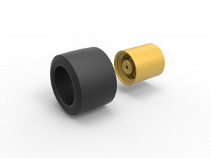 Wheel from Asphalt Modified stock car Version 2 Scale 1 to 25 3D-printmodel