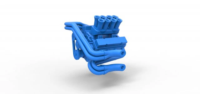 Engine V8 for Supermodified race car Scale 1 to 25 3D Print Model .c4d .max .obj .3ds .fbx .stl .blend 
