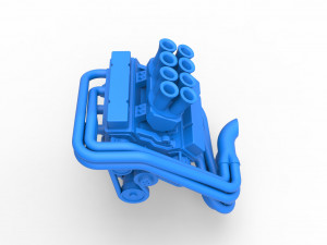 Engine V8 for Supermodified race car Scale 1 to 25 3D Принт Модель