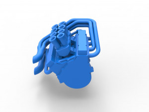 Engine V8 for Supermodified race car Scale 1 to 25 3D Принт Модель