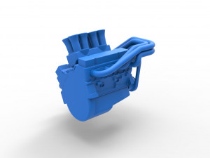 Engine V8 for Supermodified race car Scale 1 to 25 3D Принт Модель