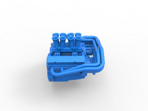 Engine V8 for Supermodified race car Scale 1 to 25 3D Принт Модель
