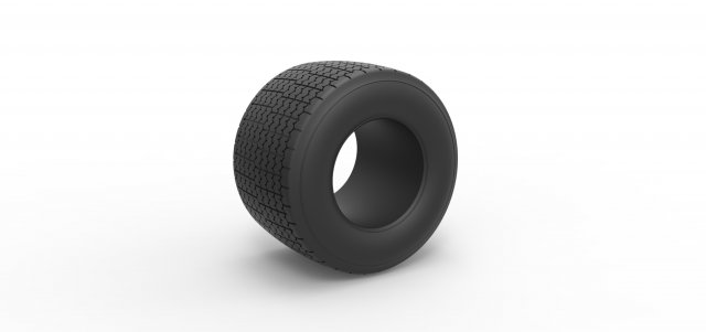 Dirt Sprint racing tire 22 Scale 1 to 25 3D Print Model .c4d .max .obj .3ds .fbx .stl .blend 