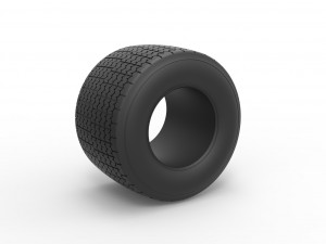 Diecast Dirt Sprint racing tire 22 Scale 1 to 25 3D Print Model