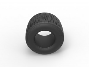 Dirt Sprint racing tire 22 Scale 1 to 25 3D Print Model