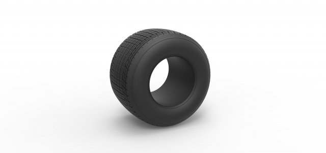 Dirt Sprint racing tire 23 Scale 1 to 25 3D-Druckmodell .c4d .max .obj .3ds .fbx .stl .blend 