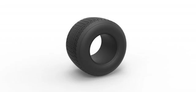 Dirt Sprint racing tire 23 Scale 1 to 25 3D Print Model .c4d .max .obj .3ds .fbx .stl .blend 