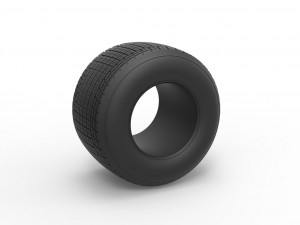 Diecast Dirt Sprint racing tire 23 Scale 1 to 25 3D Print Model