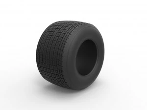 Dirt Sprint racing tire 23 Scale 1 to 25 3D Print Model