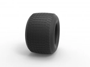 Dirt Sprint racing tire 23 Scale 1 to 25 3D Print Model