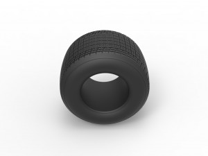 Dirt Sprint racing tire 23 Scale 1 to 25 3D-Druckmodell