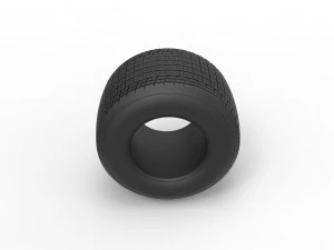 Dirt Sprint racing tire 23 Scale 1 to 25 3D Print Model
