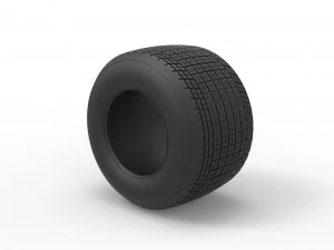 Dirt Sprint racing tire 23 Scale 1 to 25 3D Print Model