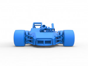 Concept race car with 6 wheels Scale 1 to 25 Modèles 3D en vedette